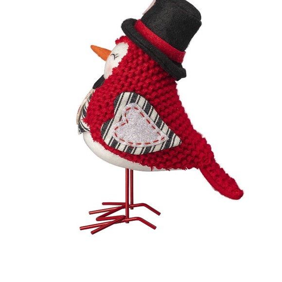 Way to Celebrate Valentine’s Day fabric Bird with black tabletop decoration. - Picture 6 of 8